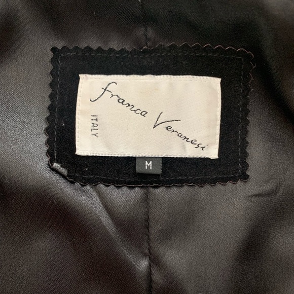 Suede leather button down jacket - Picture 4 of 6